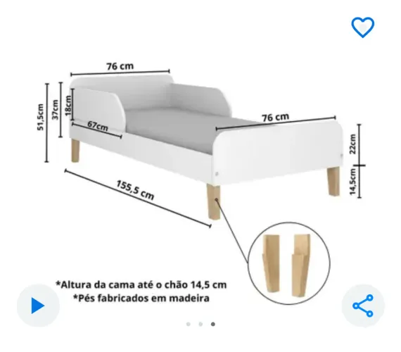 Cama Júnior TokStok