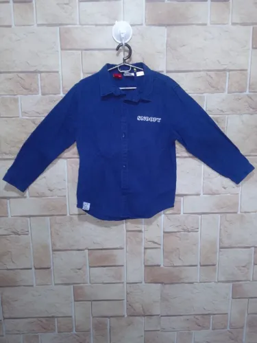 Camisa Jeans Manga Longa Infantil Snoopy Original Zara Tm 5