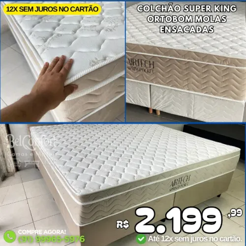 Colchão Super King Ortobom Molas Ensacadas