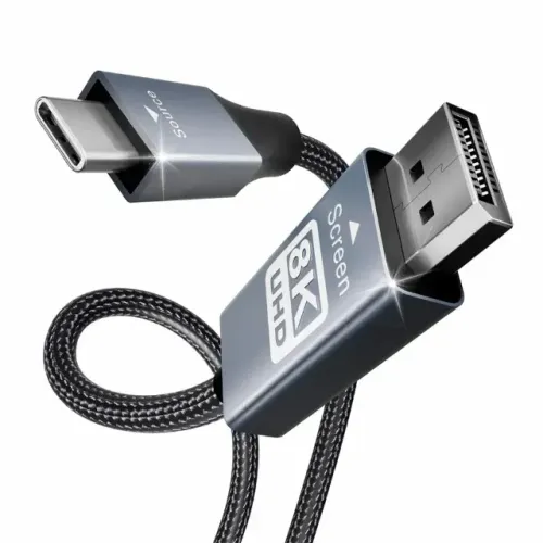 Cabo USB-C para DisplayPort -Trançado - 1.8 Metros -  Original BENFEI - 8K 60Hz - 4K 144Hz