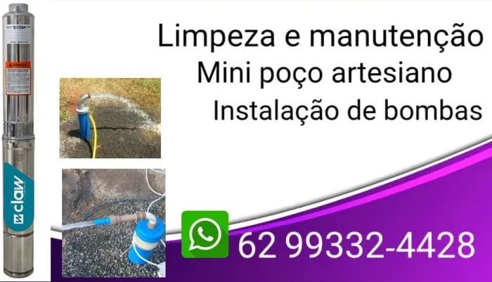Mini poço artesiano, limpeza e manutenção