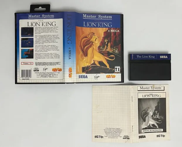 Master System Tec Toy Sega Lion King Rei Leão