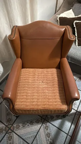 Jogo de poltronas Vintage em couro