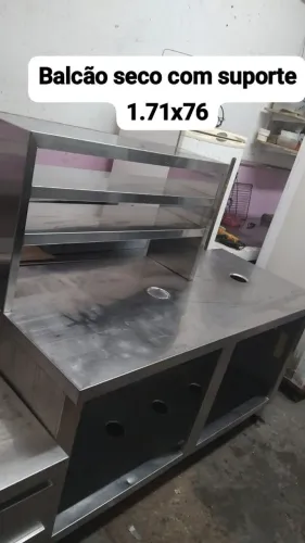 Balcão seco em aço inox 304 estação de trabalho 
