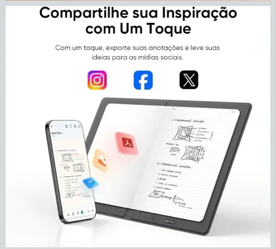 Visite a loja XPPen<br>XPPen Note Plus Caderno Inteligente Bluetooth com Caneta sem Bateria