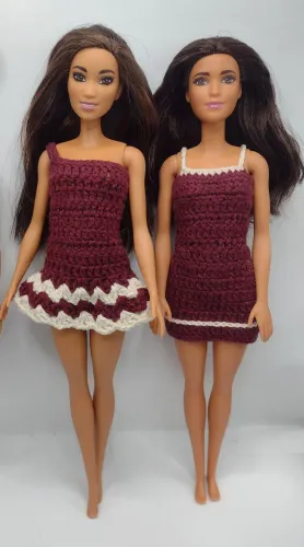 Lote 2 Barbie Fashionistas Morenas