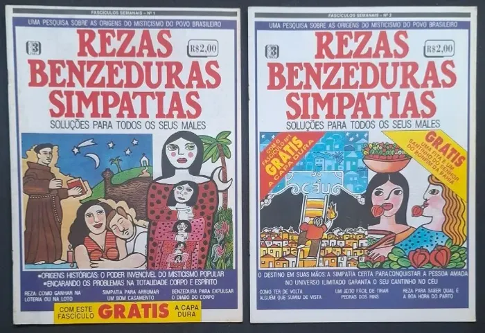 REVISTA REZAS BENZEDURAS SIMPATIAS 1 E 2 LOTE COM 2 FASCÍCULOS