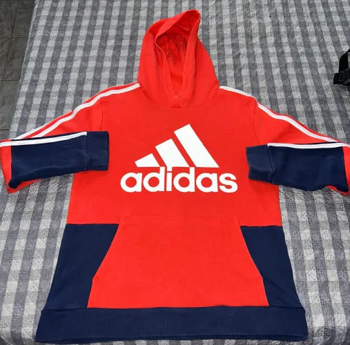 Moletom Adidas Original Infantil/Juvenil LG (14/16) - Flanelado com Capuz
