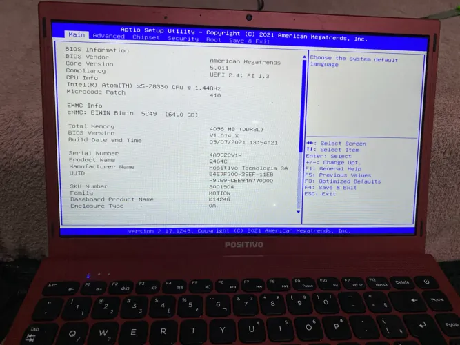 Vendo notebook positivo