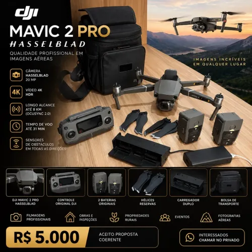 DJI Mavic 2 Pro Hasselblad + 2 Baterias + Kit Completo