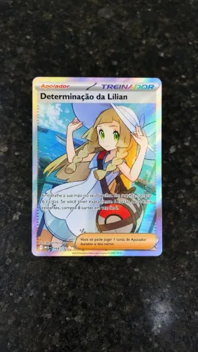 Carta Pokémon Determinação da Lílian 169/132 Full Art Português Nova NM
