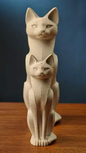Kit escultura 2 felinos
