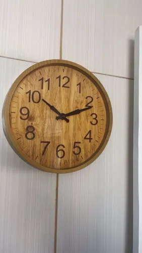 Relógio de Parede Grande Amadeirado 30cm