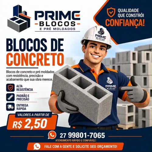 Blocos de concreto a partir de 2,50