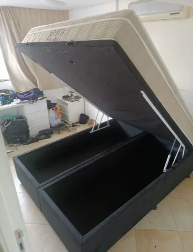 Cama box com baú Queen size pronta entrega oferta