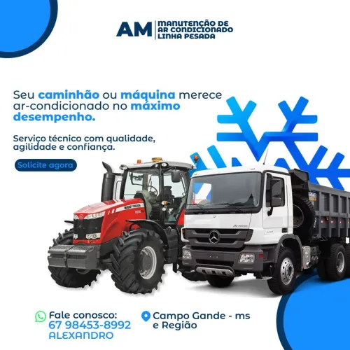 Manutenção de ar condicionado de Máquinas e Caminhões 