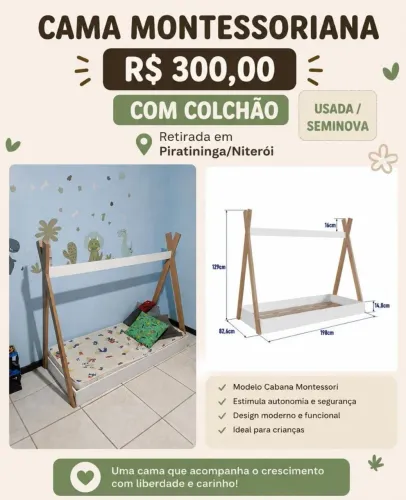 Cama infantil Montessoriana