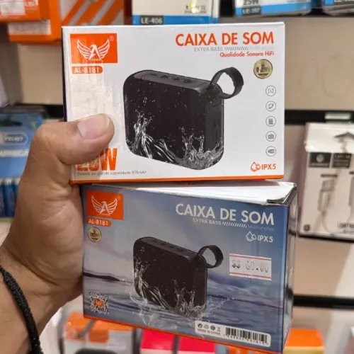 Caixa de Som Bluetooth, rádio FM, pendrive e cartão de memória (TF/SD) - ALTOMEX