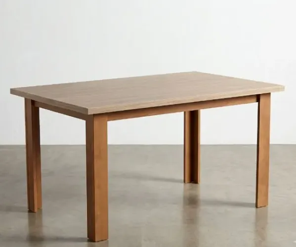 Mesa Jantar Elegante Moderna De Madeira Maciça Sala 160x82cm