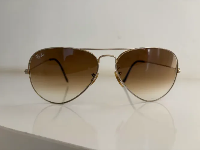 Óculos de sol original Ray Ban Aviator 3925 Marrom