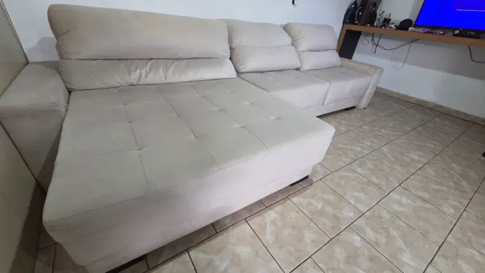SOFÁ 3,20M RETRÁTIL E RECLINÁVEL | PÉROLA | SUPER CONFORTÁVEL