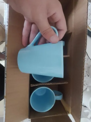 Jogo 4 xícaras reta cerâmica 250ml