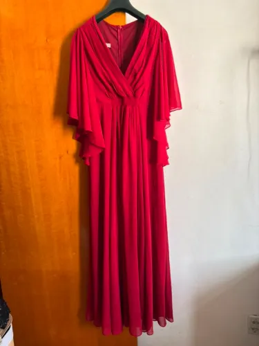 vestido de festa longo vermelho
