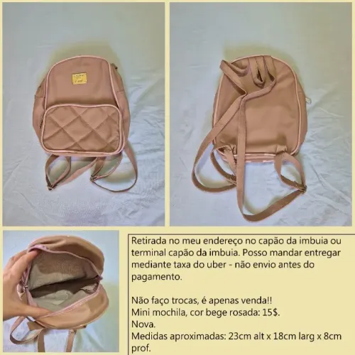 Mini mochila nova