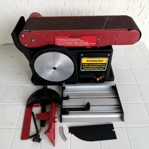 NOVO - Lixadeira Combinada Lynus LCM-450 375W Bancada Profissional NF