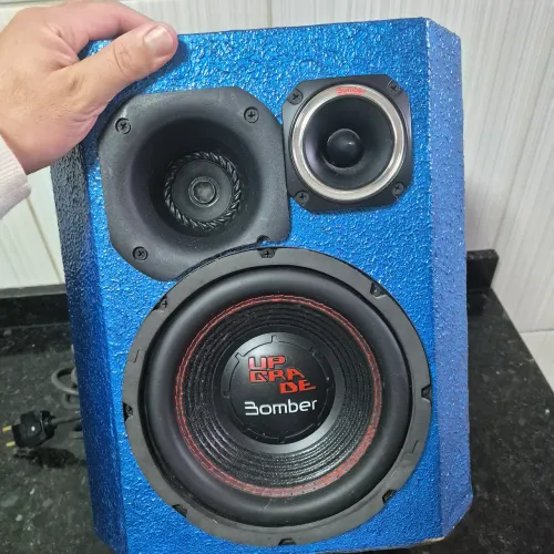 Caixa Trio Bomber Custom 8 Polegadas + Módulo - Som Automotivo Forte - Entrego Hoje