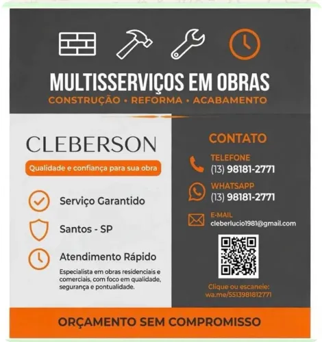 Pedreiro, encanador, carpinteiro ,azulejista ,, etc.. .