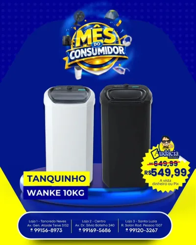 Tanquinho Wanke 10 kg