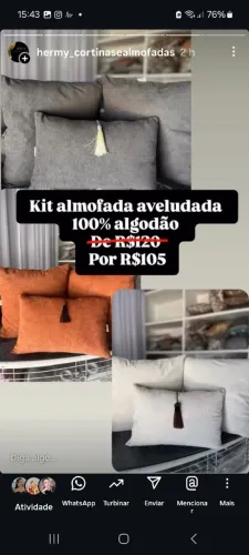Almofadas na Promoção