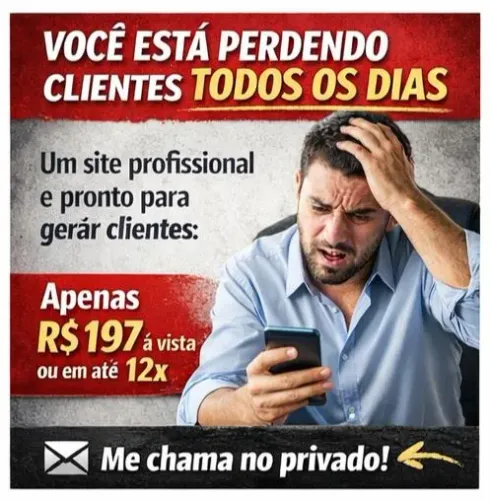 Site Profissional, rápido e feito para gerar clientes.