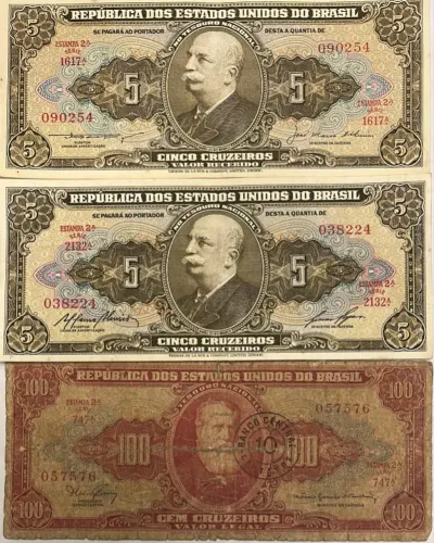 Coleção de 12 notas antigas