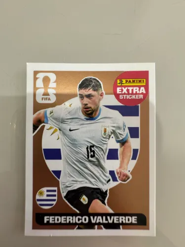 Figurinha Extra Sticker Copa do Mundo 2026 Frederico Valverde Bronze Original 