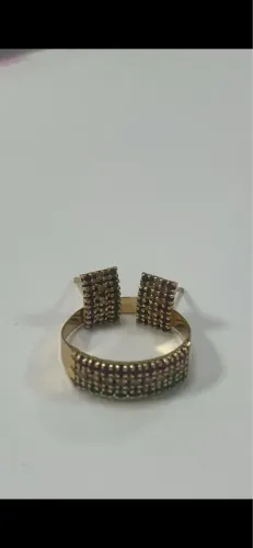 Lindo conjunto anel e brinco ouro 18k