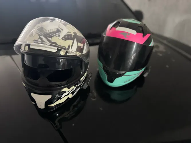 Capacetes Norisk e Race tech