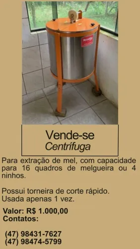 Centrífuga estratora de mel