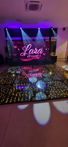 Pista de danca som iluminação piso paris painel de led