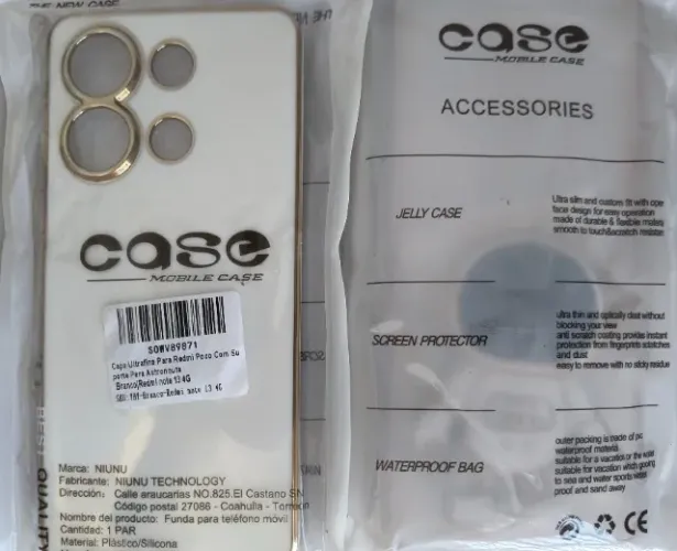 Lote 012 Capa Ultrafina para Redmi Poco com Suporte para Astronauta Branco Redmi Note 13 4