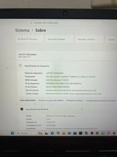 Notebook Asus Nitro 5