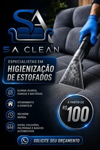 Higienização de estofados.