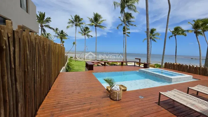 Huna Residence - Casa pé na areia/beira-mar de 325m² com 5 suítes na Praia do Marceneiro