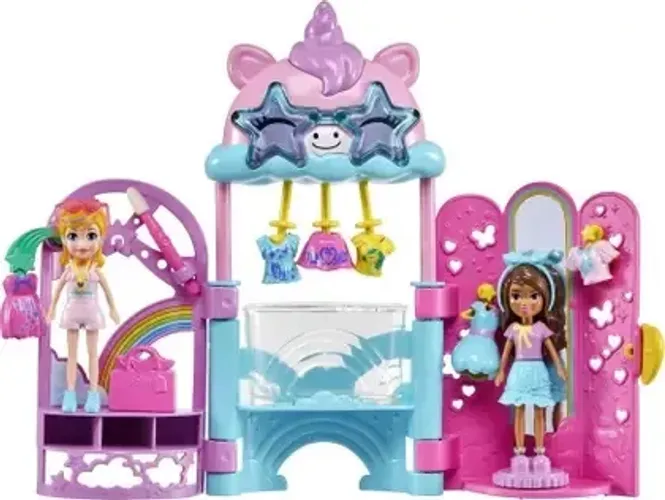 Polly Pocket Estúdio Glam Lacrado 19 peças original
