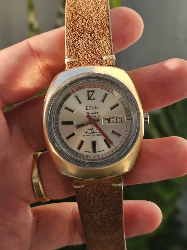 RELÓGIO ETNA GENÈVE AUTOMÁTICO SWISS MADE - VINTAGE ORIGINAL
