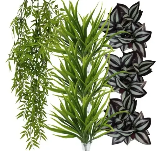 Kit decoração Jardim Vertical (folhas/flores artificiais hiper realistas)