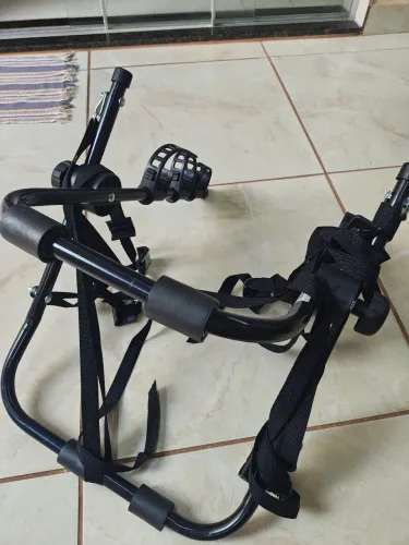 Suporte Transbike P/ 3 Bikes Apoio Fixo Sedan Hatch Suv True Cor Preto
