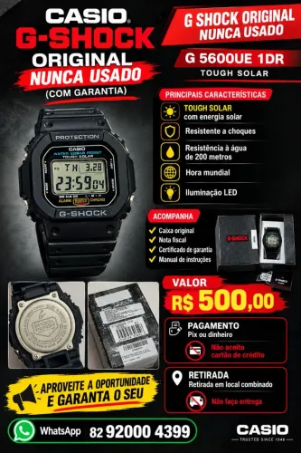 CASIO G-SHOCK ORIGINAL NUNCA USADO (Com garantia)