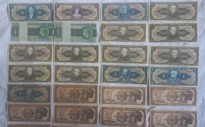 Vendo lote de notas antigas nacionais 